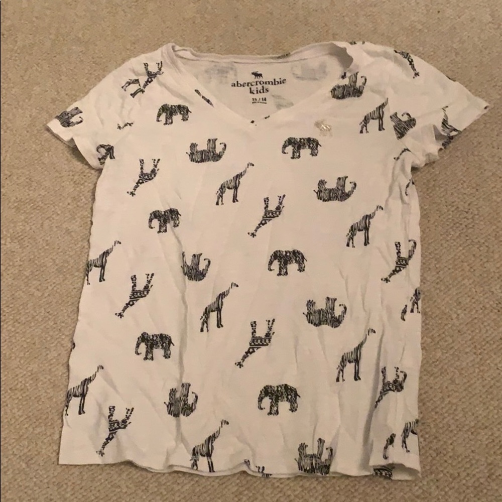 White Abercrombie V-neck
